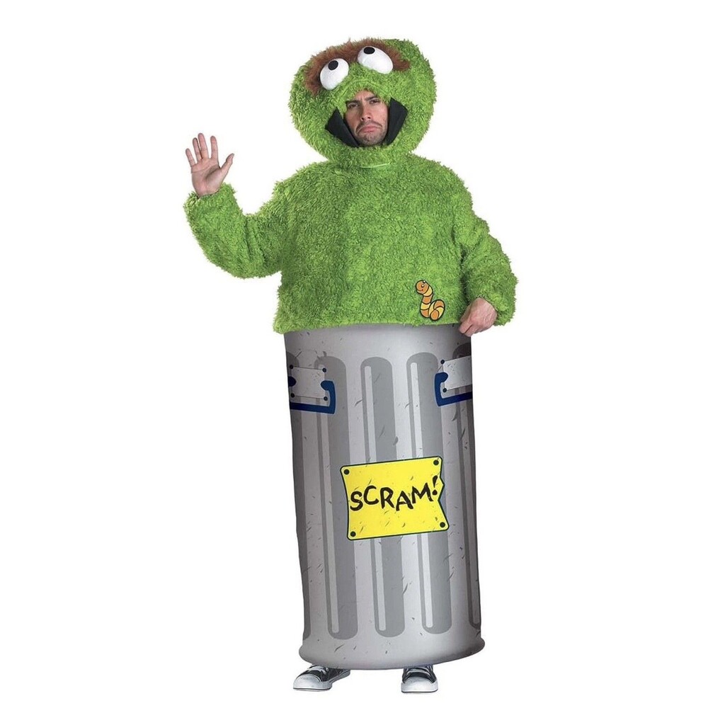 Sesame Street Oscar the Grouch Plush Costume Adult  Size XL 42-46 New In Bag